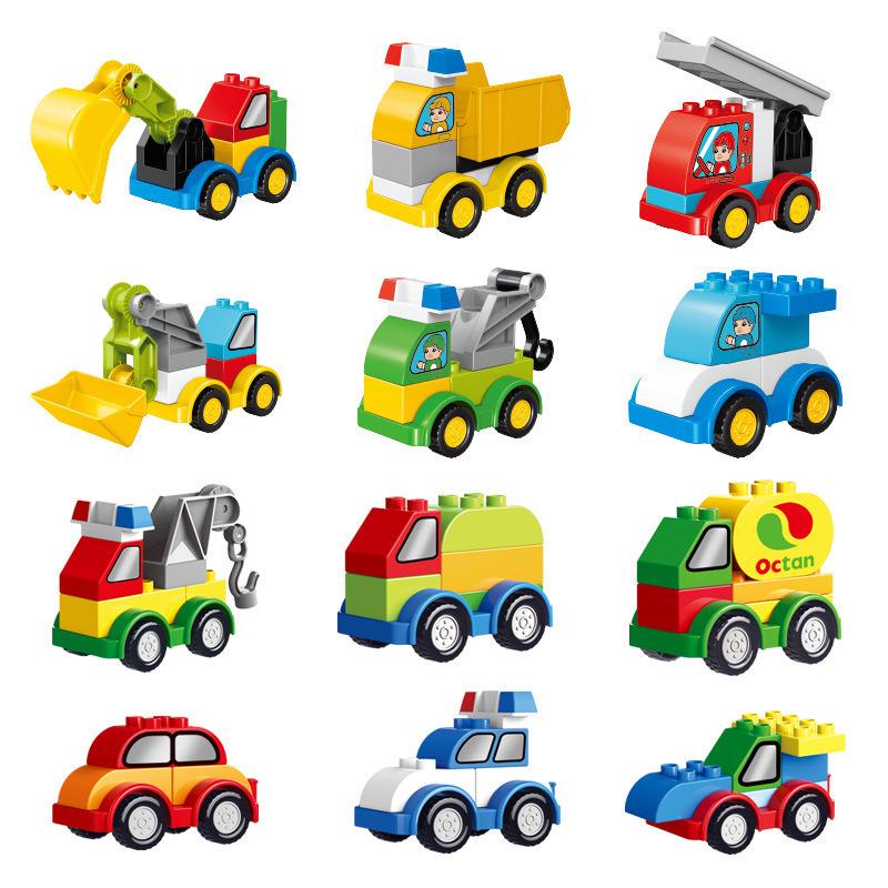 Совместимо с LEGO Duplo: Универсальные инженерные машинки и креативные строительные блоки - Образовательная игрушка для детей