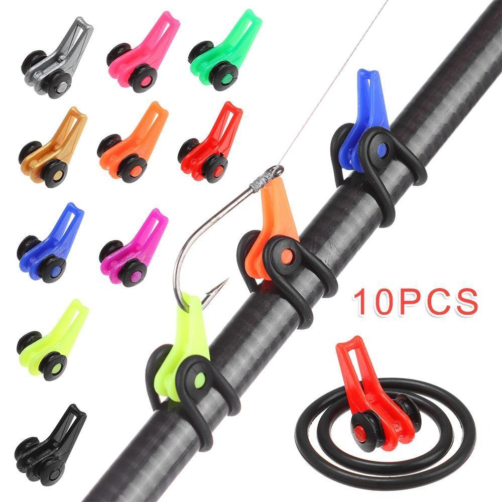 10 Colors Fishing Hook Secure Keep Plastic Rubber Jig Hooks Safe Keeping Bait Holder Fishing