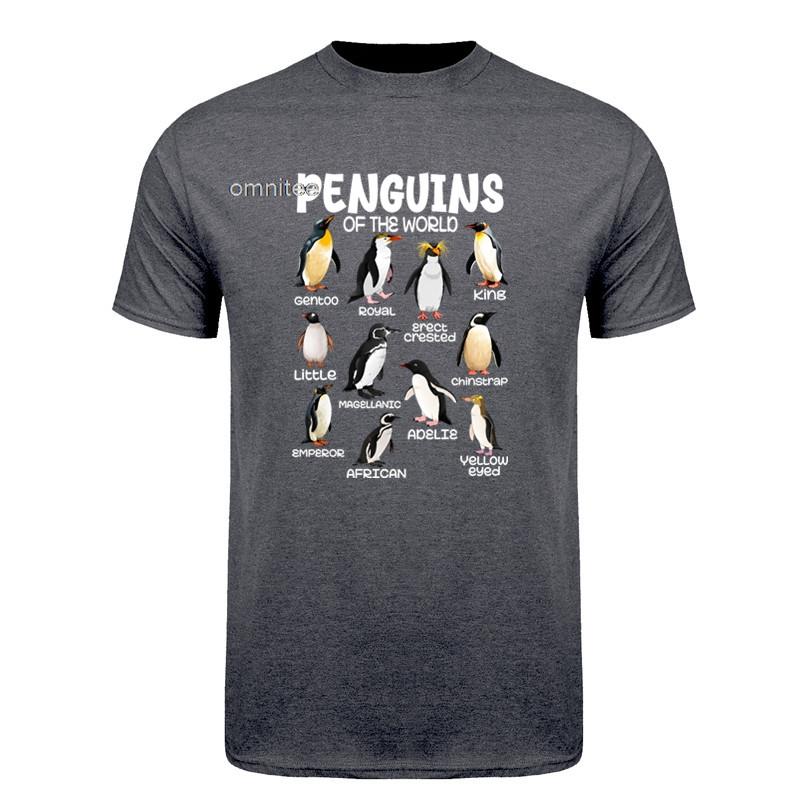 Penguin Penguins Animals of The World Penguin Lovers T Shirt Summer Funny Unisex Tshirt Unisex Clothing HJ020