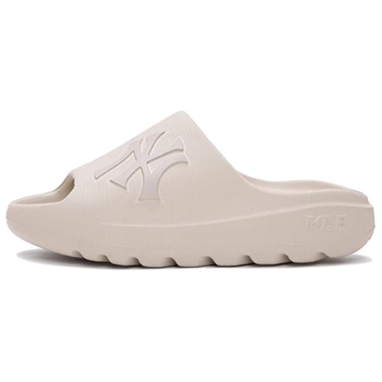 New MLB Slide Slippers Unisex Ivory White 3ALPS0153