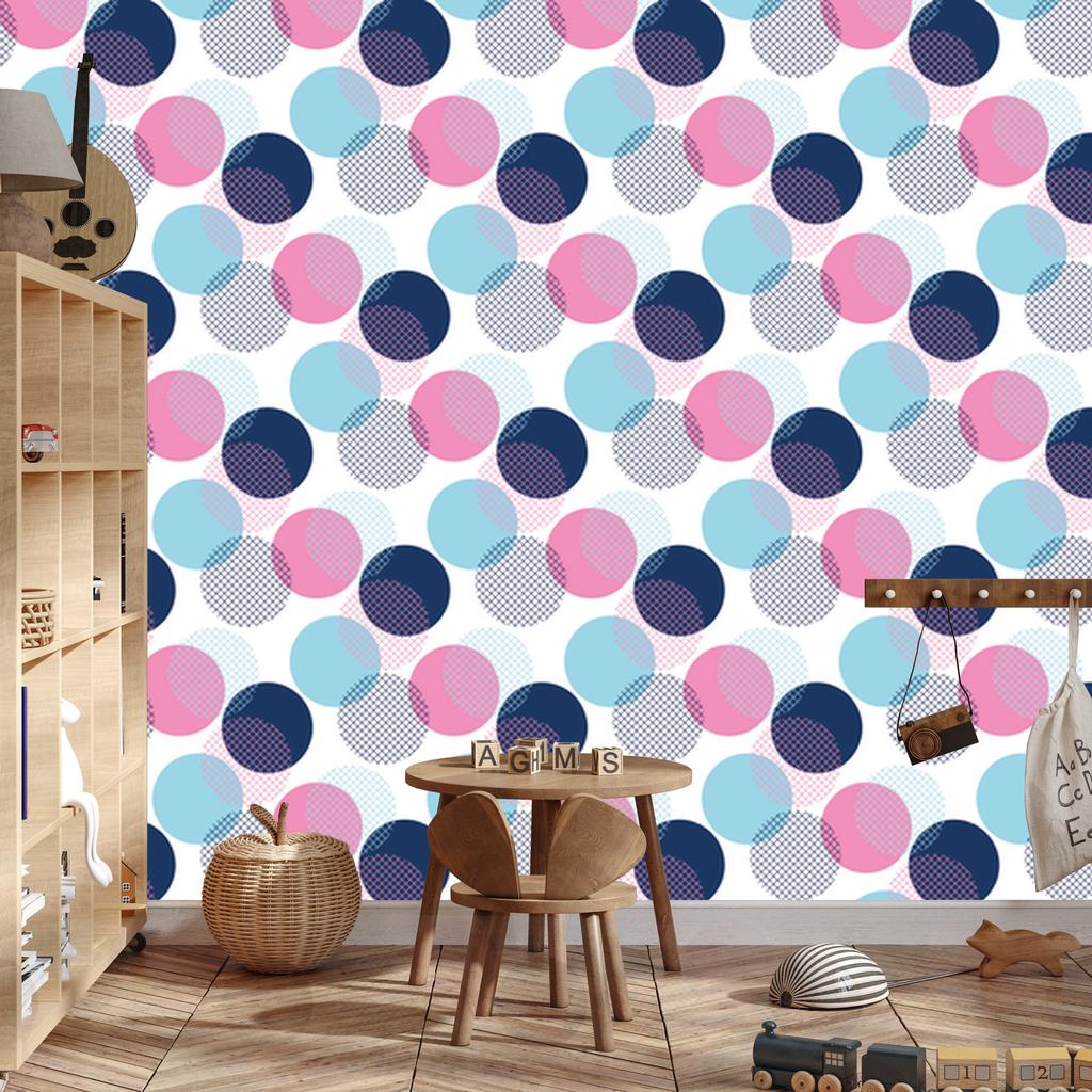 Modern colorful dots wallpaper for living room and bedroom 50x1000