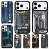 Ударопрочный чехол для телефона с рисунком материнской платы для iPhone 17 Air 16e 15 11 12 14 13 Pro Max Защитная крышка Coque