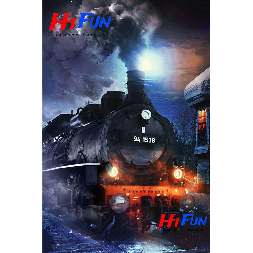 Паровозик Алмазная мозаика Постер поезда Harris Express для детской комнаты Декор своими руками Мозаичная вышивка Милые подарки 2026