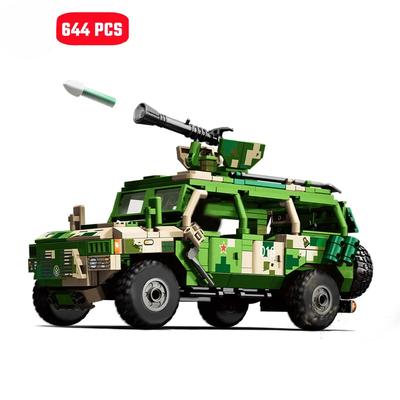 Военная серия патрульная машина сборка строительные блоки MOC автомобиль конструктор набор для мальчиков развивающие игрушки праздничные подарки