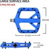 FIFTY-FIFTY MTB Bike Pedals, Non-Slip MTB Nylon Composite Pedal, 9/16" Lightweight and Wide Flat Platform Pedals