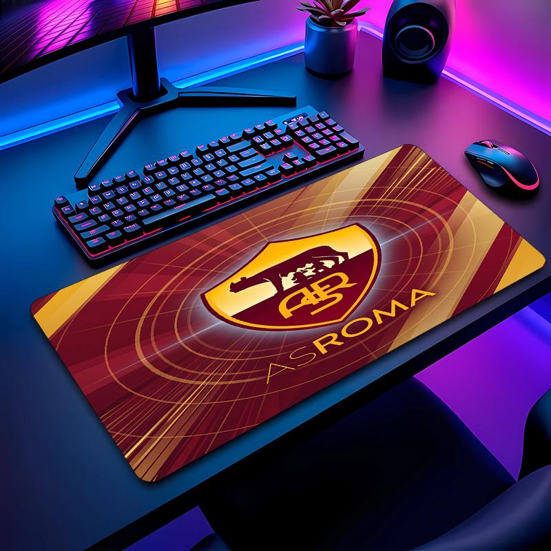 AS Roma Football Pattern Mouse Pad Non?Slip Rubber Base Gaming Mousepad For Desk Office Home