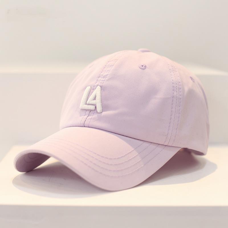 New simple letter baseball cap women's tide brand spring and summer versatile curved brim sun protection shade cap men