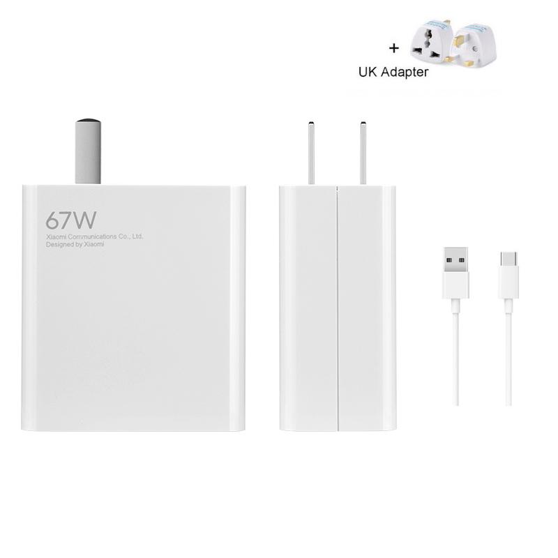 Xiaomi Быстрое зарядное устройство Mi 67 Вт для Xiaomi 11 Pro и Xiaomi 11 Ultra, полная зарядка за 36 минут, множественная защита MDY-12-ES