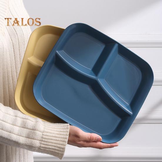 Прямоугольная обеденная тарелка, 3 отделения, пищевой полипропилен, можно мыть в посудомоечной машине, взрослые дети, завтрак, закуска, овощная еда, сервировочное блюдо, кухонные принадлежности