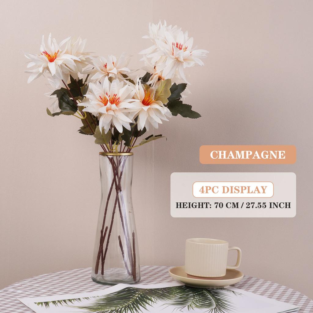 Искусственный цветок шелковый одиночный цветок свадебный красивое растение для комнаты дома рождественское украшение 70см/27,55дюйма