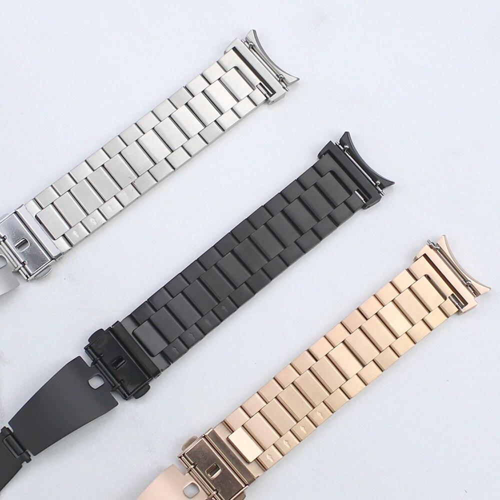 Ремешок из нержавеющей стали без зазоров 20 мм для часов Samsung 4 5 6 40 мм 44 мм Классический 46 мм 42 мм 47 мм 43 мм Pro 45 мм Металлический браслет-ремешок