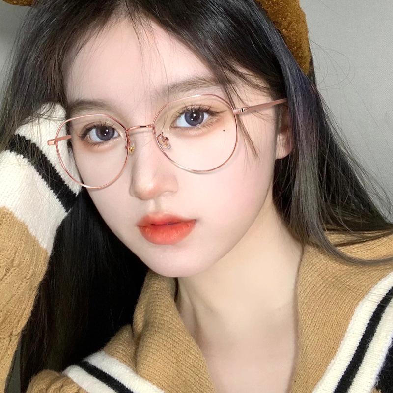 Сверхлегкая ретро-оправа для очков для женщин, может быть оснащена модной круглой оправой для очков с большим лицом для мужчин 89180