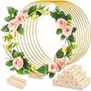 Metal Floral Wreath Hoop Rings DIY Macrame Hanging Crafts Decor Wedding Table Centerpieces Decoration Christmas Flower Garland