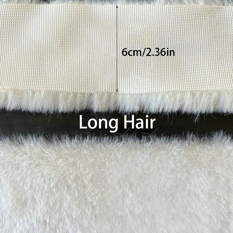 1M Sewing DIY Craft Plush Fur Stripe Furry Fluffy Faux Rabbit Fur Tape Trimming Ribbon