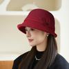 New Arrival Woolen Autumn Winter Bucket Hat Women's Hat, Japanese Style Warm Thickened Knitted Cap