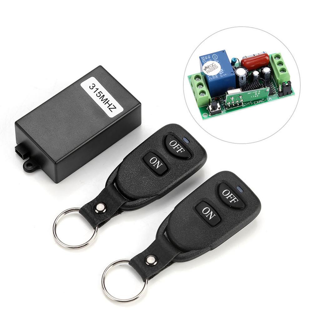 AC 220V 1CH Wireless Remote Control Relay Receiver Module with 2 Transmitters 433MHZ