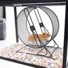 Black Chinchilla Exercise Wheel Iron Squirrel Exercise Wheel Sturdy Pet Running Wheel  Cage