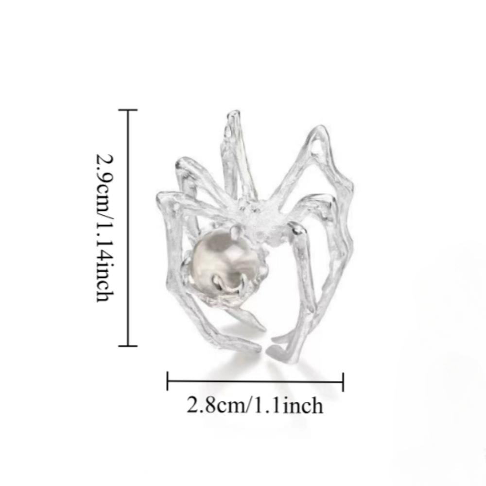 Новое Панк Темное Кольцо Паук Открытое Ретро Лунный Камень Черное Кольцо Для Женщин Новое Готическое Циркон Дропшиппинг Оптом Подарок