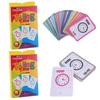 NUOBESTY Time Learning Flash Cards, Set of 2, Analog Clock & Digital Time Matching Game, Tactile Learning for Home Learning and Preschool, Cardboard