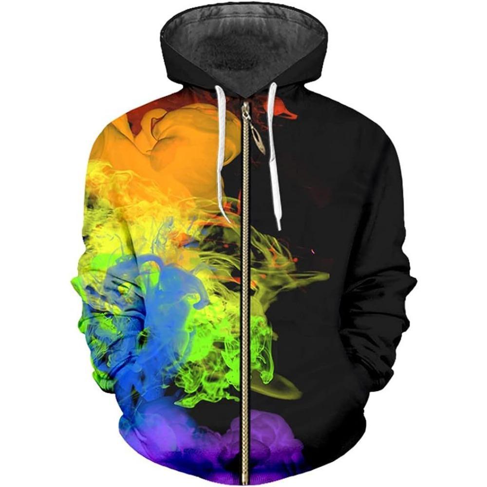 Осень-зима толстовки с капюшоном на молнии пальто женские 3D принтованные мужские толстовки на молнии мужские повседневные кардиганы куртка