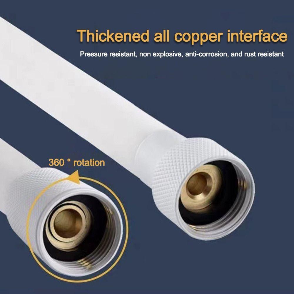 Anti-Winding Silicone Flexible Shower Hose 1.5/2M Showerhead Tube Bathroom Faucte Accessories