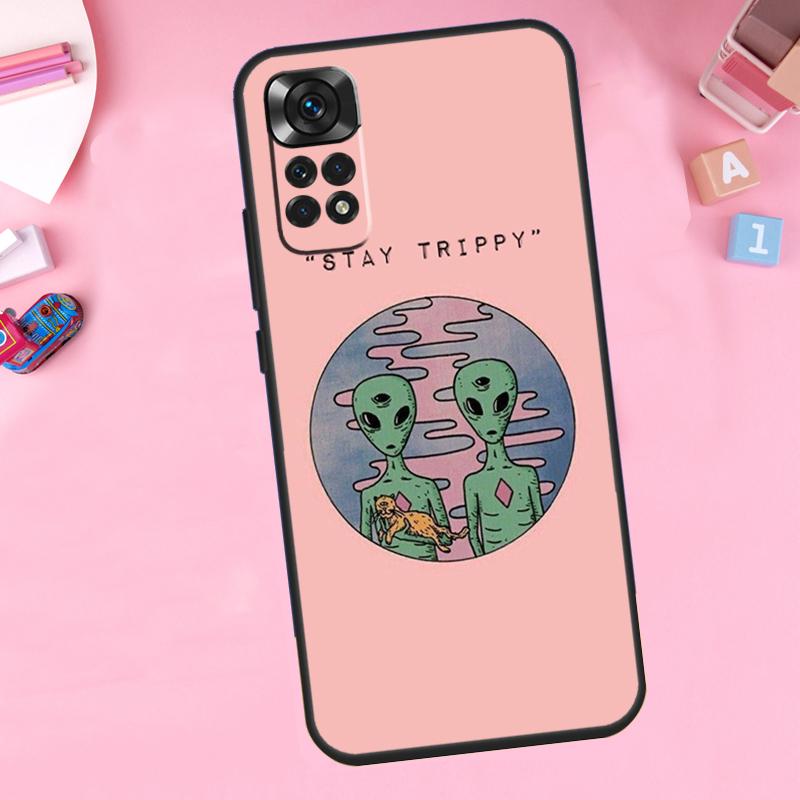 Инопланетное Кавайное Искусство Для Чехла На Телефон Xiaomi Redmi Note 14 13 10 11 12 15 Pro Plus Для Redmi 15C 13C 12C 10C 14C 15