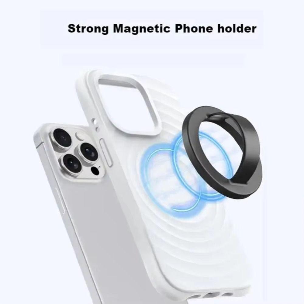 Portable For Magsafe Magnetic Phone Back Grip Anti-fall Strong Adsorption Finger Ring Holder Soft Creative Phone Mount Universal 5