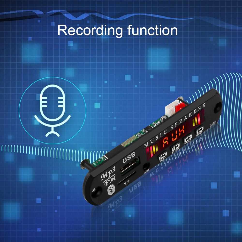 Bluetooth 5,0 MP3 WMA декодер плата с пультом дистанционного управления DC 9-12 В беспроводной музыкальный плеер 3,5 мм AUX USB TF радиомодуль