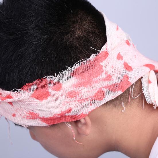 Кровавая повязка Хэллоуин украшение Жуткая марля Страшная искусственная кровавая ткань Место для вечеринки