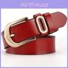Cowhide Leather Belt With Gold Buckle For Womens Casual And Office Outfits