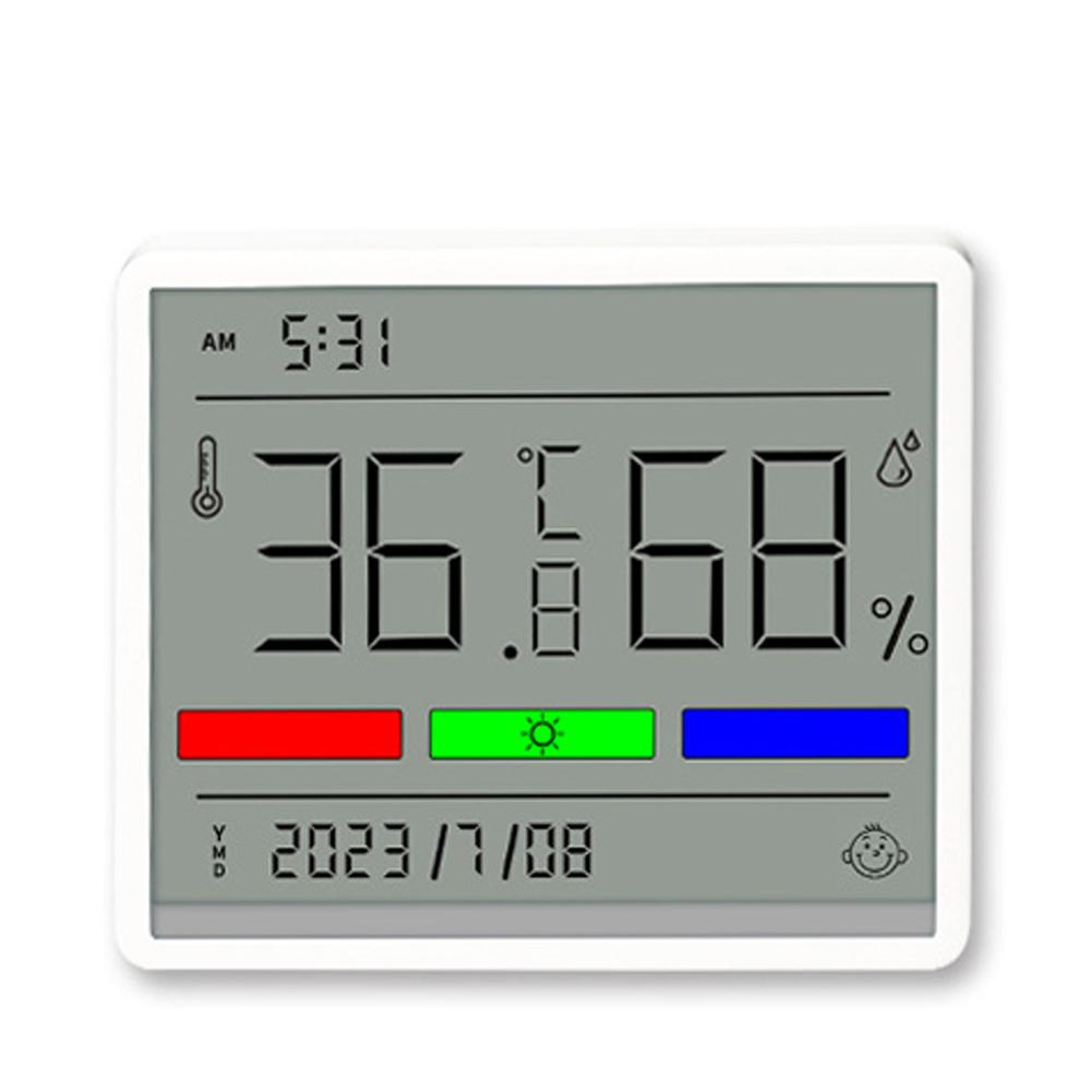 Digital Indoor meter Hygrometer Home Accurate LCD Temperature Humidity Gauge Monitor with Time/Date Display Comfort Indicator Support /Stopień