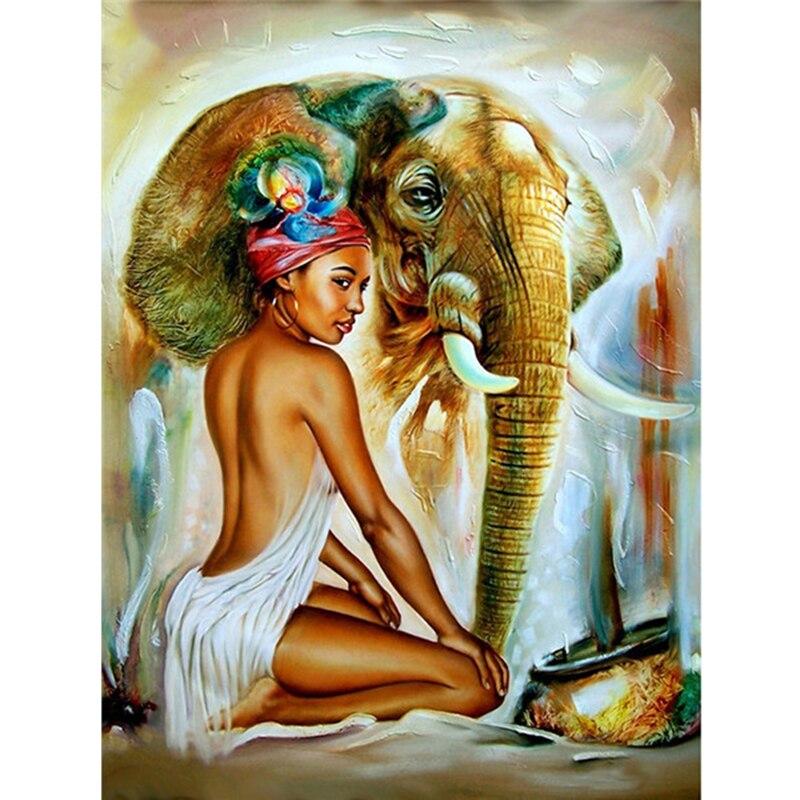 DIY Elephant 5D Diamond Painting Full Round Drill Animal Diamond Embroidery Cross Stitch Kits Wall Art Home Decor Drop&shiping