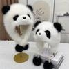 Parent-child Autumn and Winter Cute Plush Panda Hat Thick Warm Large Head Circumference Imitation Fox Fur Pullover Hat Earmuffs Hat