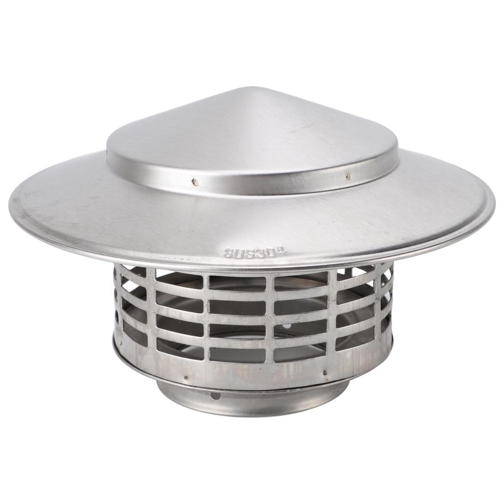Stainless Steel Chimney Cap Rustproof Round Exterior Chimney Fireplace Topper Cone Top for Outside