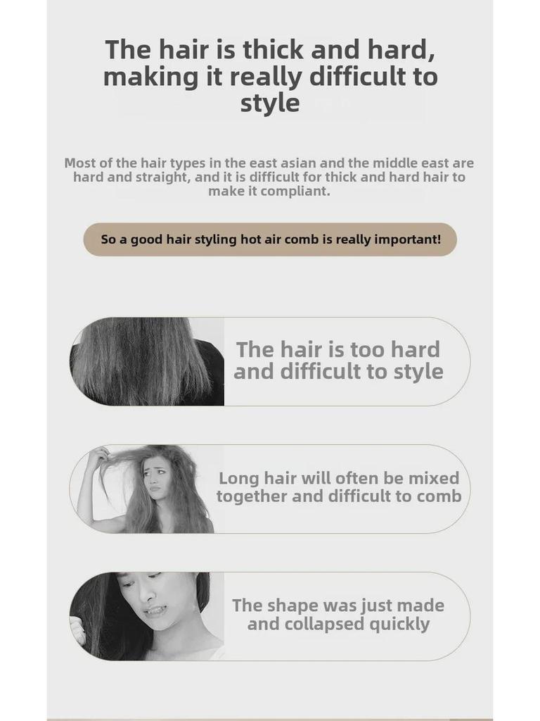 Многофункциональный фен двойного назначения и выпрямляющая расческа из белого золота — стандарт США