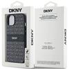 Dkny Leather Mono Stripe & Metal Logo Case For Iphone 15 Plus / 14 Plus - Black