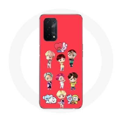Coque Pour Oppo A54 5G BTS TinyTAN Animation BT21 Affiche