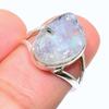 Натуральный радужный лунный камень, кольцо из стерлингового серебра 925 пробы, размер 6,5 c9V87