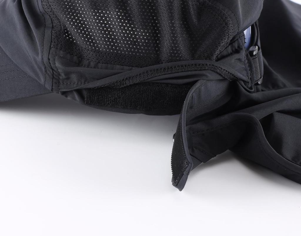 Унисекс UPF Солнцезащитная шляпа Дышащая спортивная кепка со съемной маской для лица и шеи Кепка для рыбалки Бейсболка Черная [Connectyle] 50+ &