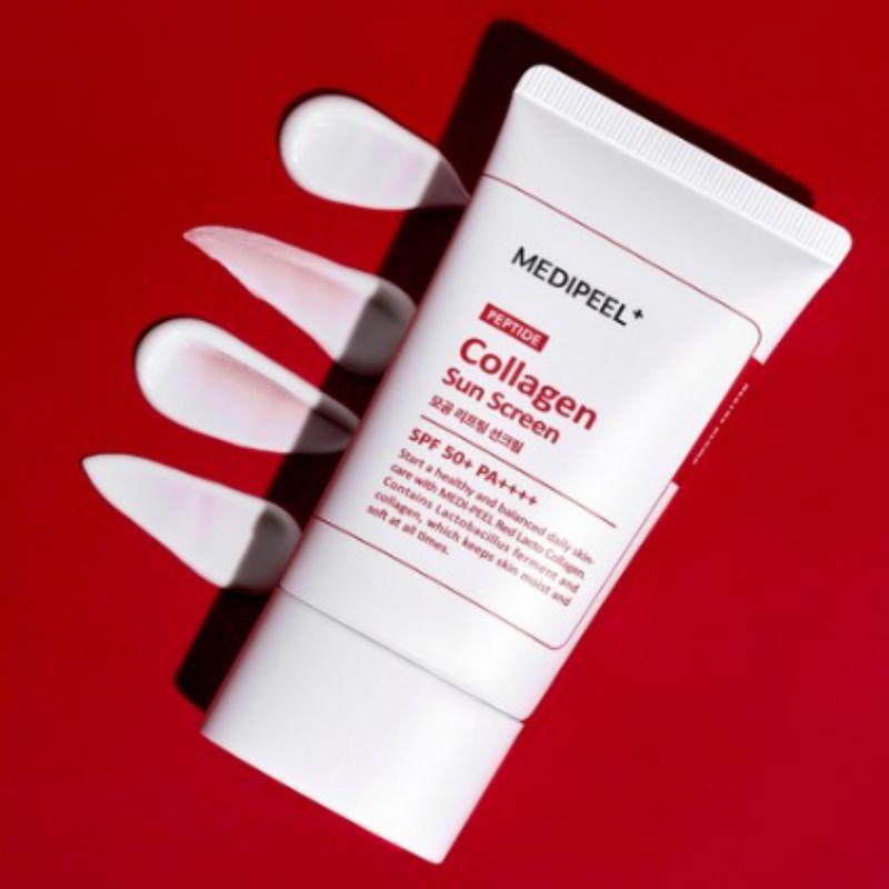 Medipeel Red Lacto Collagen Солнцезащитный крем для лифтинга пор SPF50+ PA++++ 50 г