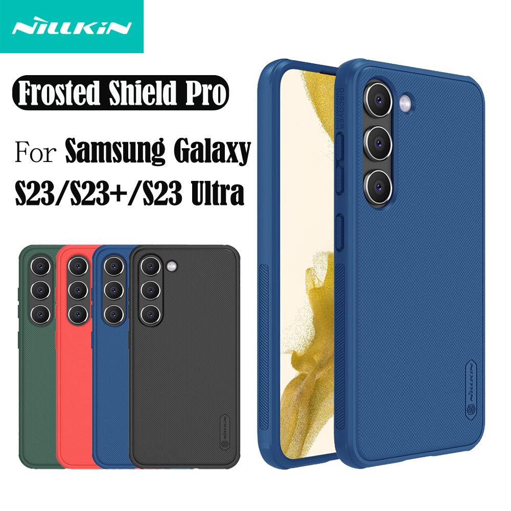 NILLKIN For Samsung Galaxy S23 /S23 Ultra Case Frosted Shield Pro TPU Frame Protection Bumper Back Cover For Samsung S23+ Plus