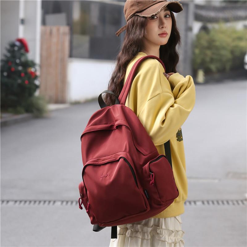 Сплошной цвет школьной сумки студентки рюкзак путешествия рюкзак