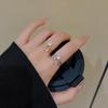 Korean High-End Zircon Adjustable Open Ring for Women