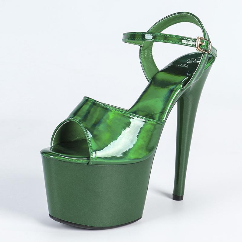 Liyke Модель Подиум Женские Сексуальные 17 см Фетиш-Сандалии Платформа Открытый Носок Стриптизерша Танец На Пилоне Экстремальные Каблуки Свадебный Банкет Обувь