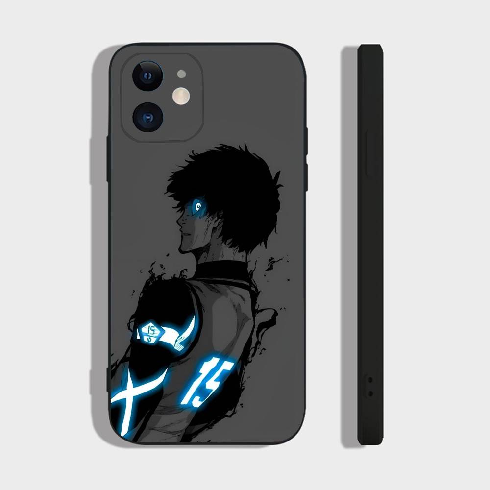 Аниме B-Blue Lock Для IPhone 17 Air 16 15 14 13 12 11 Pro Черный Мягкий Чехол для Телефона