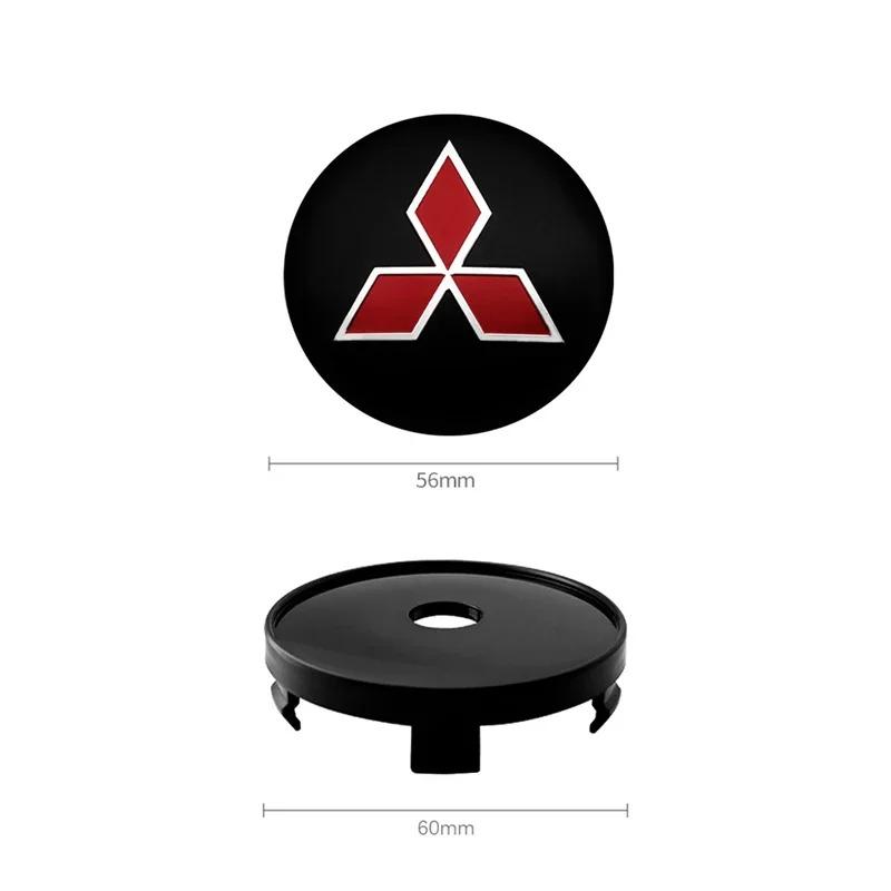 vdpc7 4Pcs 56mm 60mm Car Wheel Hub Center Cap Badge HubCap Auto Accessories For Mitsubishi Lancer Pajero Sport ASX L200 Eclipse Cross