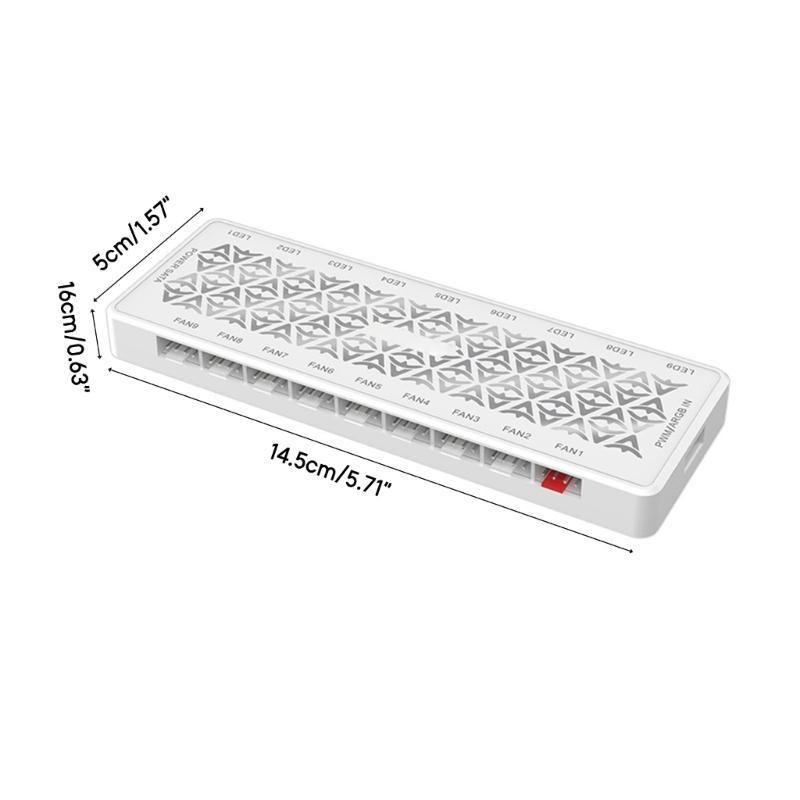 1-9 портов 2 в 1 ARGB + PWM Fan HUB 5V 3Pin ARGB Chassis Fan Controller Expansion Adapter