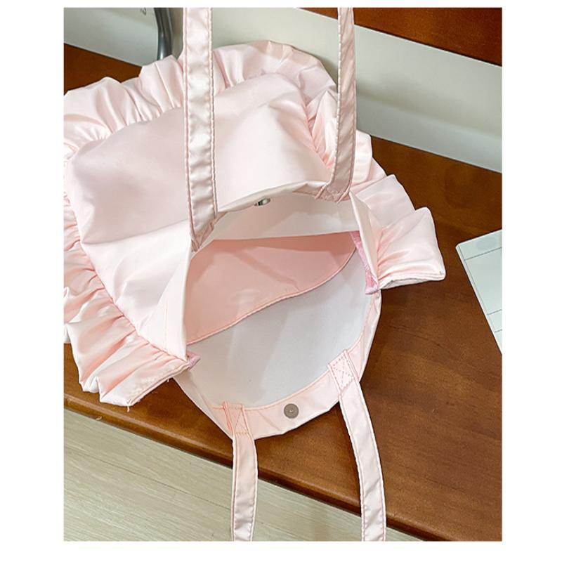 Винтажные женские сумки-тоут Французский стиль Рюши Элегантная Sac A Main Femme Большая вместимость Легкая тонкая На плечо Bolso Mujer Сумки