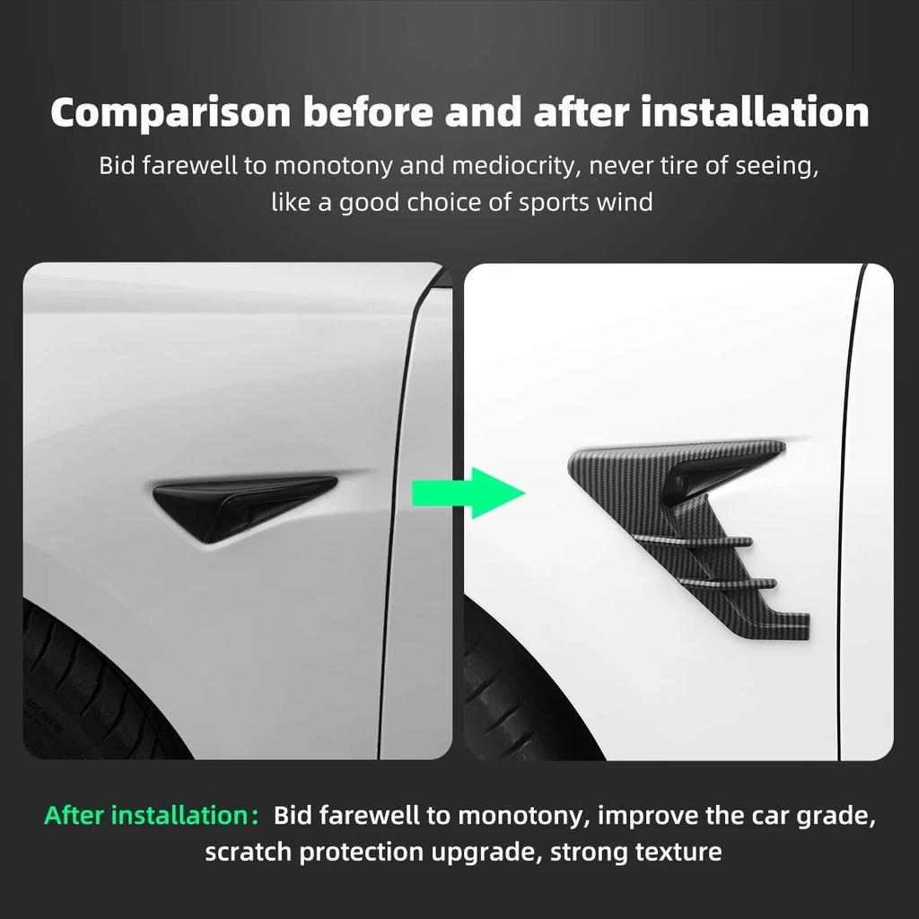 Для Tesla Model 3 Y боковые части камеры автомобиля, боковое крыло, крышка панели, спойлер, пылезащитный чехол, украшение, модификация, аксессуары model3 2023
