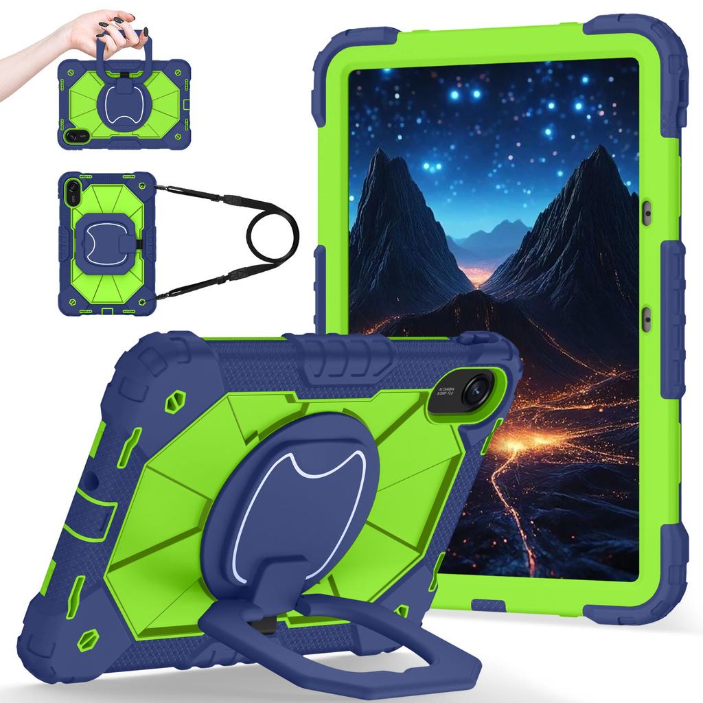 Hybrid Stand Case for Xiaomi Redmi Pad 2 2025 11.0 Inch 25040RP0AG 25040RP0AI 360 Rotating Handle Grip Cover with Shoulder Strap